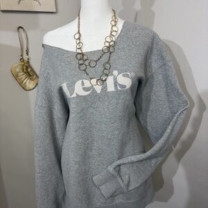 Levi's Gray Off-Shoulder Top